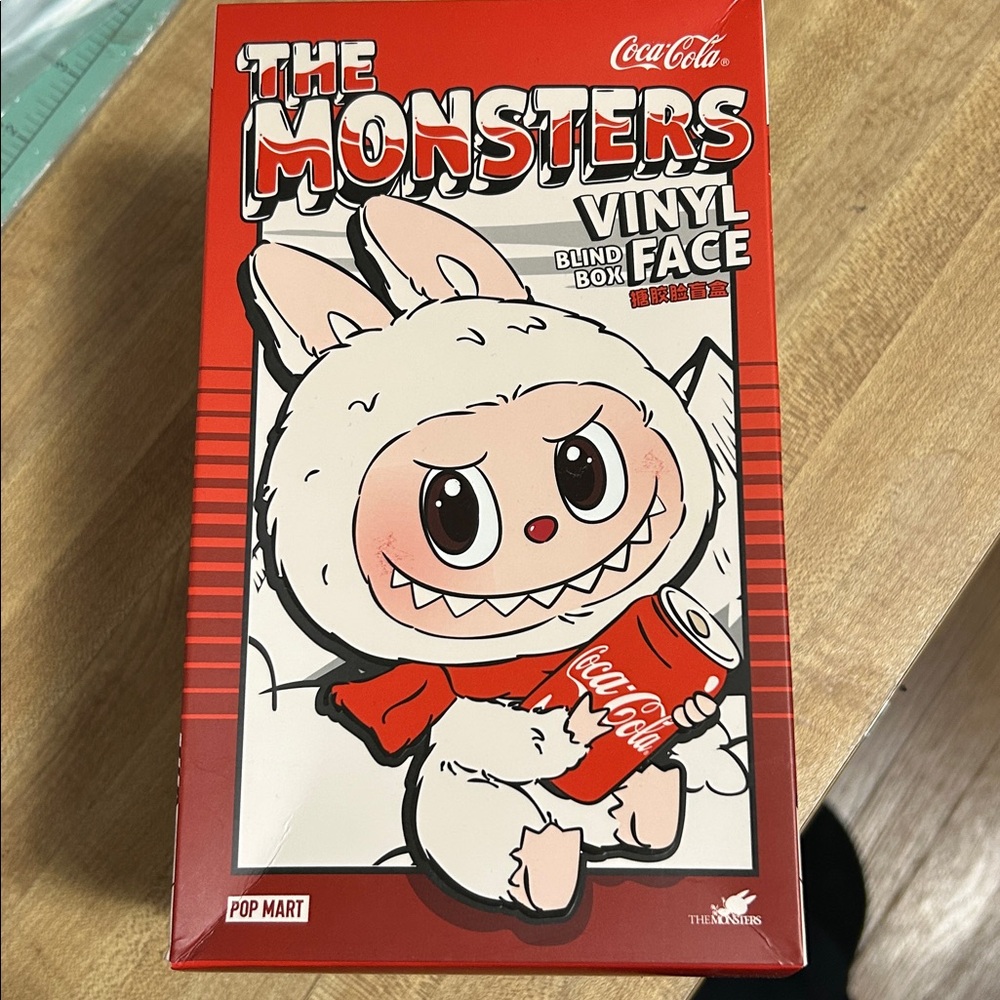 Labubu Coca Cola Monsters Vinyl Figure Box in Red and White